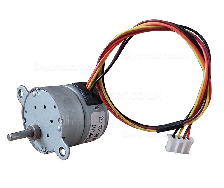 Oukeda Permanent Magnet PM Stepper Motor 7.5 Deg 12V 2 Phase Φ25 mm with 5:1 /10:1 Gearbox